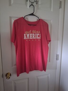 God Bless America Short Sleeve Tee - Red